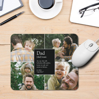 Dad Definition Funny & Heartfelt Family Photo Mouse Pad