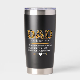 Dad Definition Leopard Print Father's Day Gift Insulated Tumbler