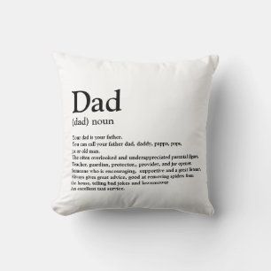 Dad, definition, modern, typography cushion
