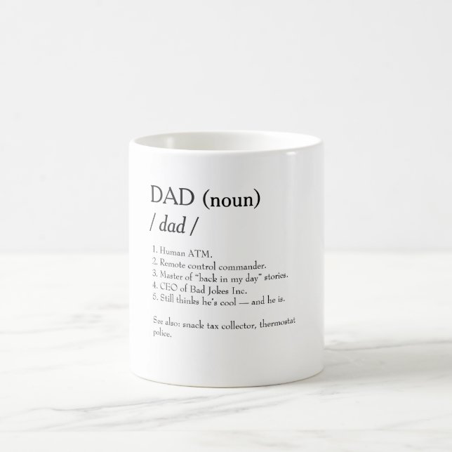 DAD Definition Photo Collage Mug – Father’s Day (Center)