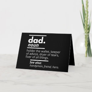 Dad Dictionary Definition - Funny Fathers Day Gift Card