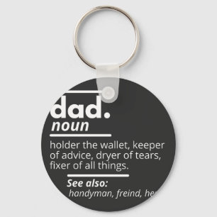 Dad Dictionary Definition - Funny Fathers Day Gift Key Ring