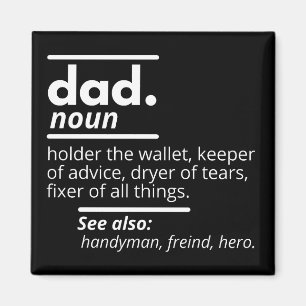 Dad Dictionary Definition - Funny Fathers Day Gift Magnet