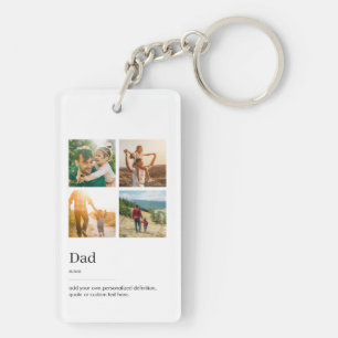 Dad Dictionary Definition Photo Collage Key Ring