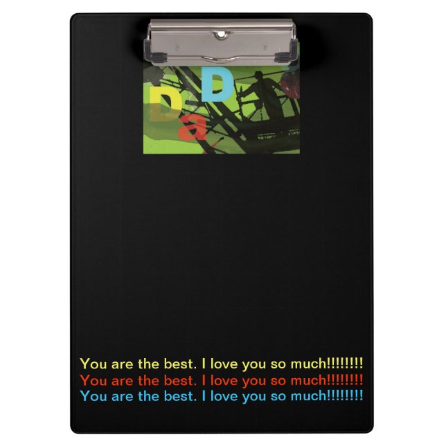 DAD Digital Collage - Personalised Pocket Journal Clipboard (Front)
