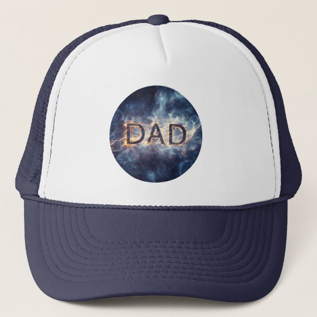 Dad Digital Design Art Trucker Hat (Front)