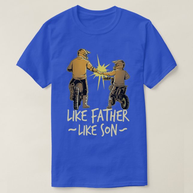 Dad Dirt Bike Out Motocross Gift Father And Son Di T-Shirt (Design Front)