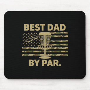 Dad Disc Golf Best Dad By Par Funny Disc Golfer Fa Mouse Pad