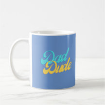 Dad Dude Mug Light Blue Background