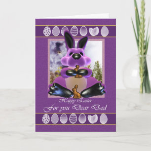 Dad Easter Card, with Easter Bunny Holiday Card