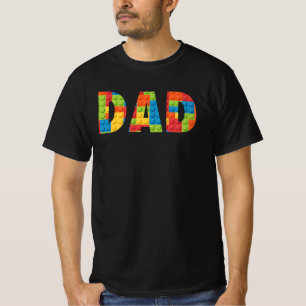 Dad Eat Sleep Build Repeat Building Blocks Bricks  T-Shirt