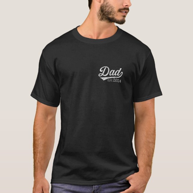 Dad Est 2024 Logo Dad 2024 loading New Dad 2024 Ta T-Shirt (Front)