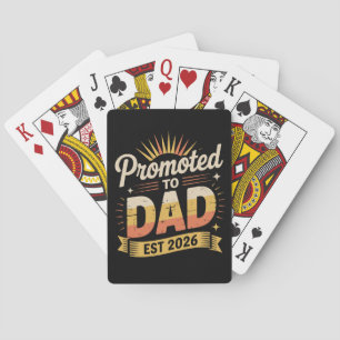 Dad Est. 2026 Funny New Dad Pregnancy Announcement Playing Cards
