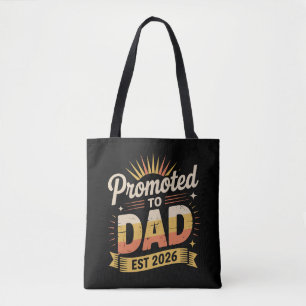 Dad Est. 2026 Funny New Dad Pregnancy Announcement Tote Bag