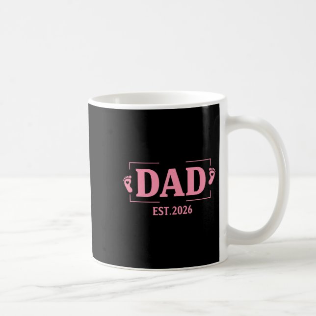 Dad Est. 2026 Logo Daddy 2026 Soon To Be New Dad 2 Coffee Mug (Right)
