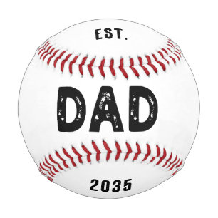 Dad Est. 20XX Fathers day gift for new dad to be Baseball
