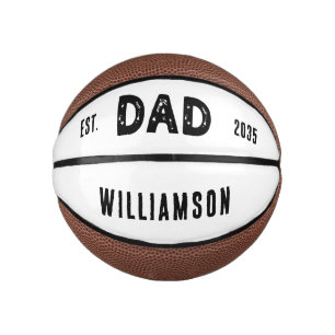 Dad Est. 20XX Fathers day gift for new dad to be Mini Basketball