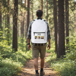 Dad Est 3 Photo Printed Backpack