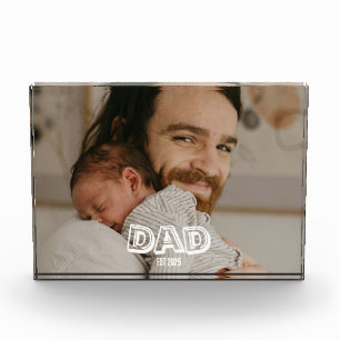 Dad Est Gift New Father Keepsake  Photo Block