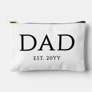 Dad Est Modern New Daddy Promoted to Dad Accessory Pouch