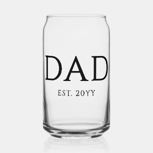 Dad Est Modern New Daddy Promoted to Dad Can Glass