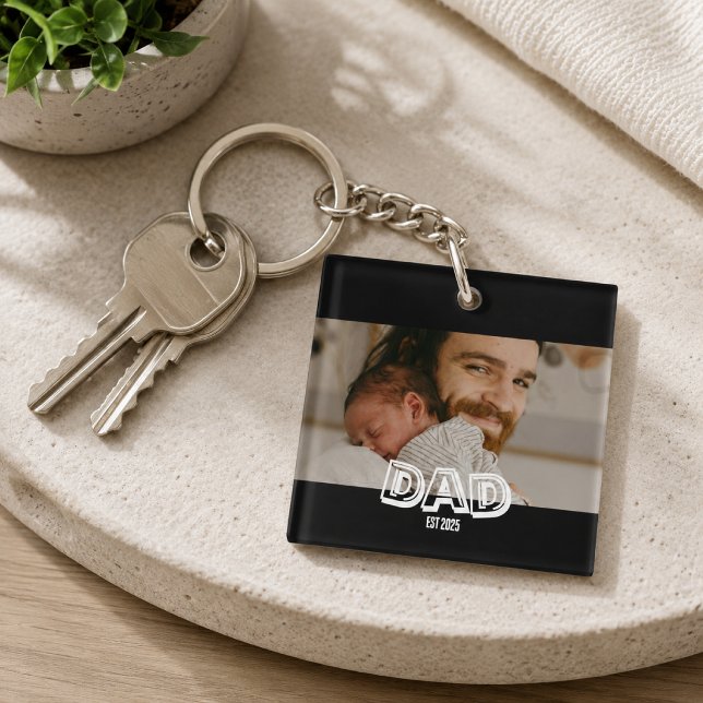 Dad Est  Photo Gift New Father Keepsake Key Ring (Creator Uploaded)
