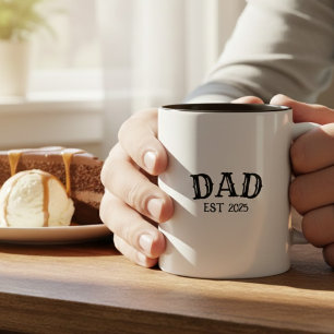 Dad Est Two-Tone Coffee Mug