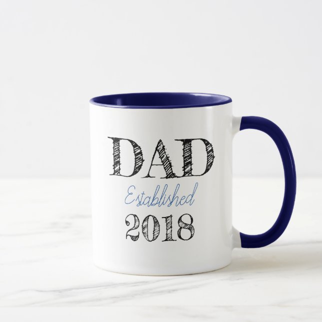 DAD Established 2018 customisable Mug (Right)