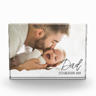 Dad Established 2023 First Father's Day Gift Photo Block