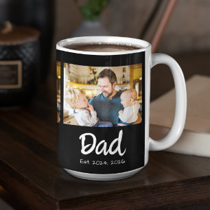 Dad Established 3 Photo Coffee Mug