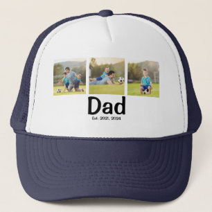 Dad Established 3 Photo  Trucker Hat