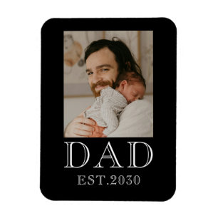 Dad Established Baby Photo Magnet