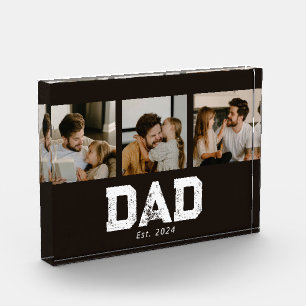 Dad Established Black Fun 3 Photo Block