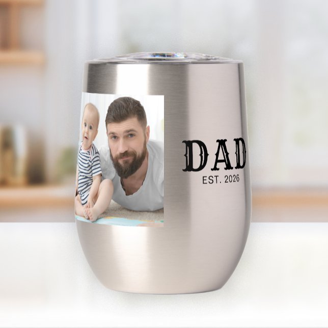Dad Established Black Typography Photo (Creator Uploaded)
