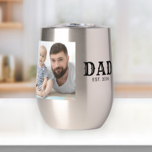 Dad Established Black Typography Photo