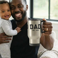 Dad Established Bold Black Year New Dad Gift