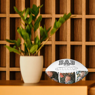 Dad Established Custom Year 3 Photo Football