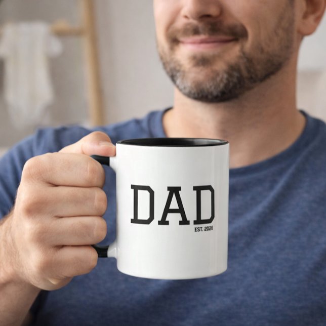 Dad Established Customisable Year Father's Day  Mug (Creator Uploaded)