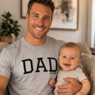 Dad Established Customisable Year Father's Day Tri-Blend Shirt
