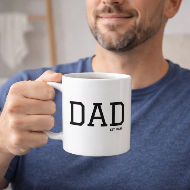 Dad Established Customizable Year Father's Day  Coffee Mug (Creator Uploaded)