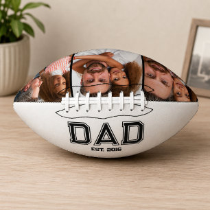 Dad Established Elegant 3 Photo Gifts Football