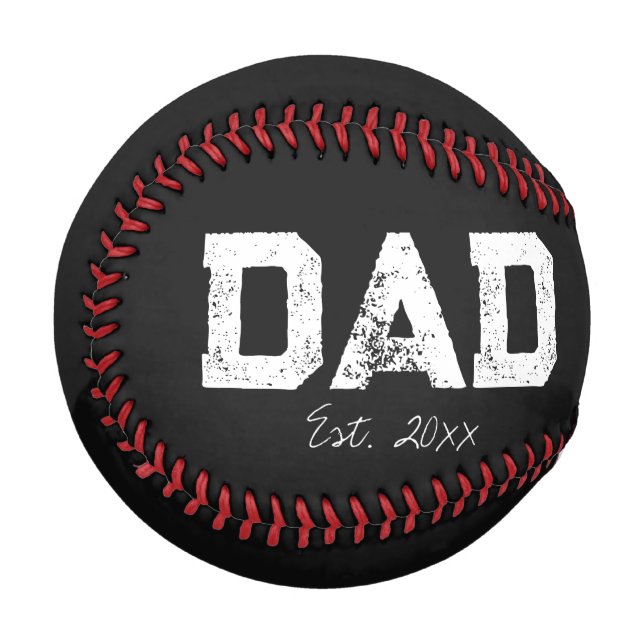 'Dad' Established Father's Day Keepsake  Baseball (Front Left)