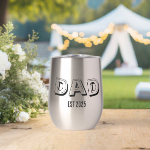 Dad Established Gift Modern Typography Fathers Day