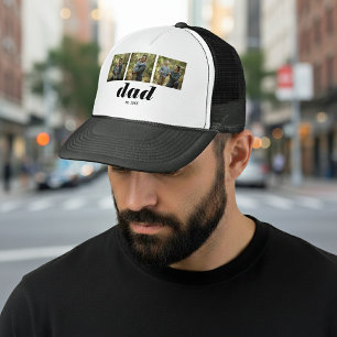 Dad Established Modern 3 Photo Trucker Hat
