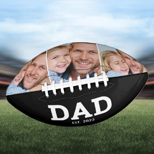 Dad Established Modern Black 3 Photo Collage Football