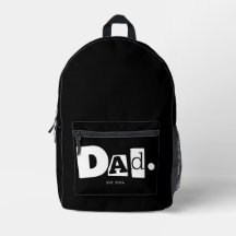Dad Established Modern Bold Custom Year Black