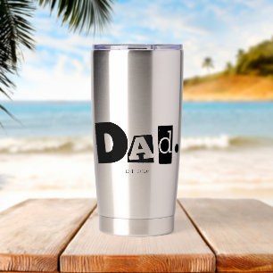 Dad Established Modern Bold Custom Year Insulated Tumbler