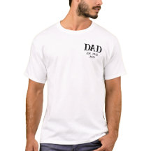 Dad Established Modern Minimalist White