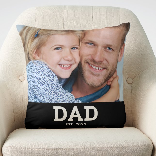 Dad Established Modern Photo Cushion (Creator Uploaded)