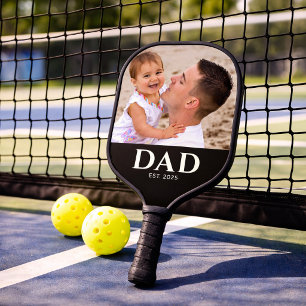 Dad Established Modern Photo Pickleball Paddle